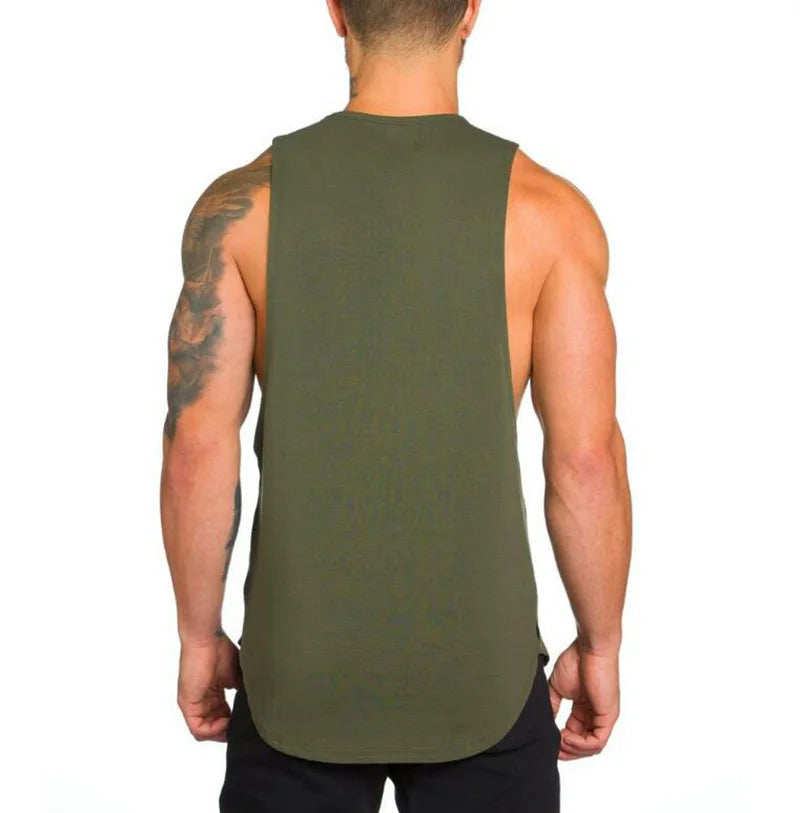 Cotton Breathable Sleeveless Muscle Tank Tops For Men