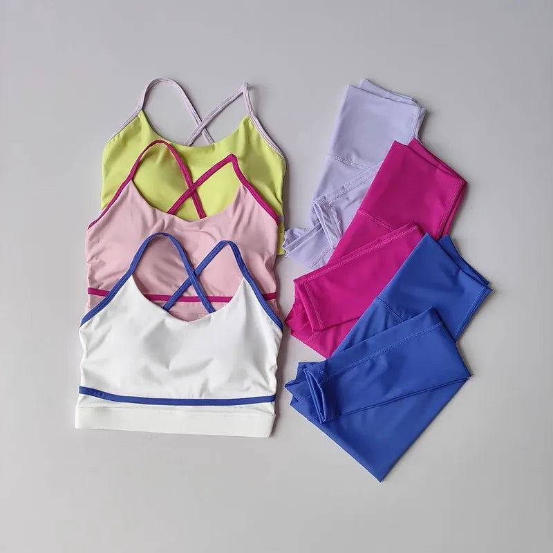 Women's Yoga Set Two-Piece Leggings And Sports Bra