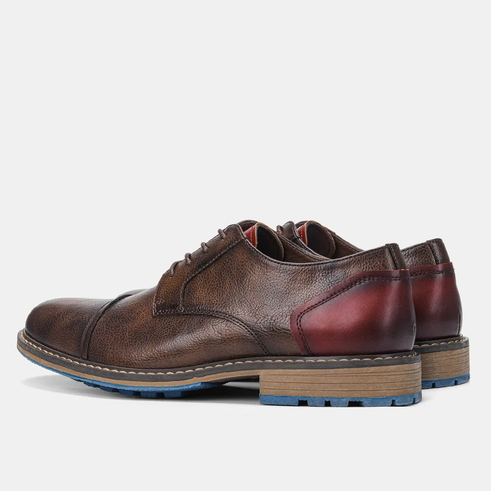 Journey Mens Casual Cap Toe Oxford Leather Dress Shoes