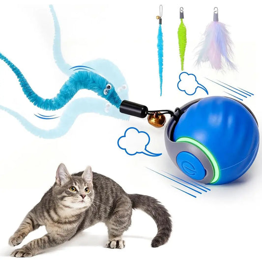 Interactive Cat Toy Ball For Indoor Play With Chittering Sound