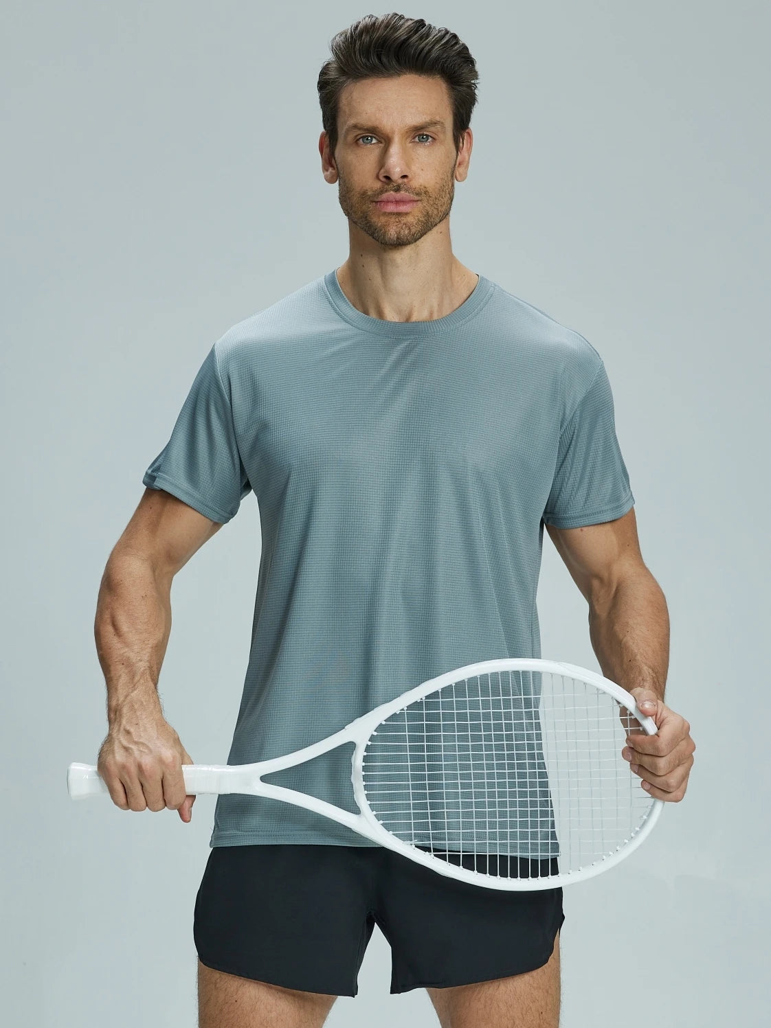 Mens Quick Dry Short Sleeve Polyester Shirts 5 Pack Breathable