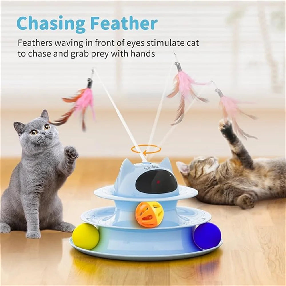 5-in-1 automatic interactive cat toy, suitable for indoor cats, rechargeable