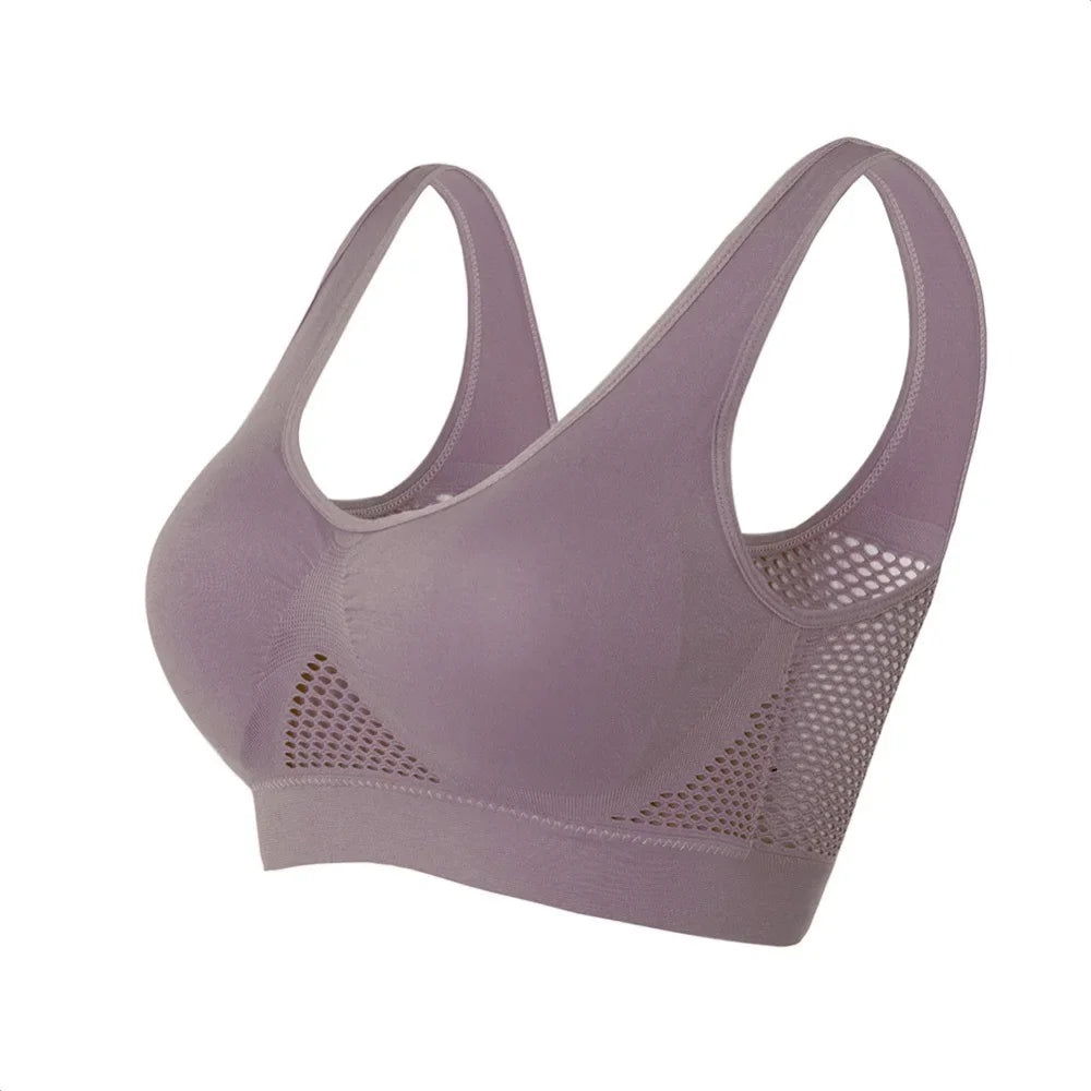 Yoga Sports Bra With Removable Pads Breathable Polyester