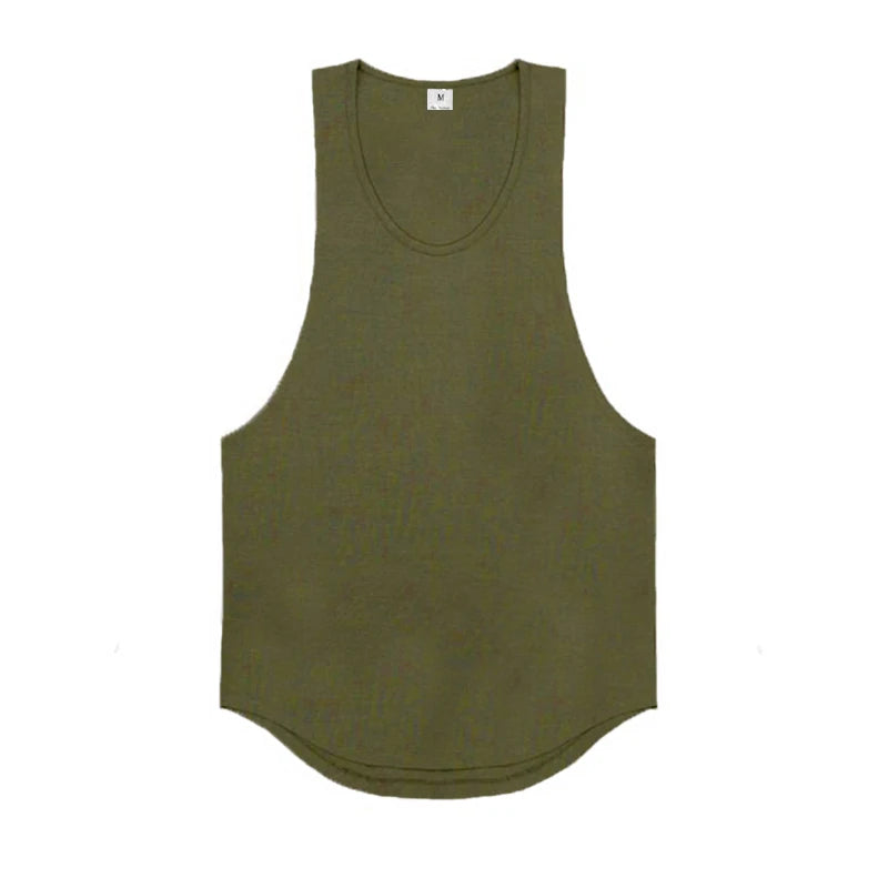 Cotton Breathable Sleeveless Muscle Tank Tops For Men