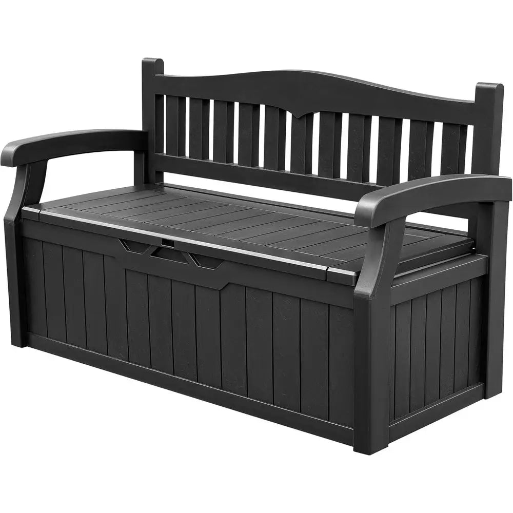 LISM Lockable Deck Box Storage Bench for Patio Furniture