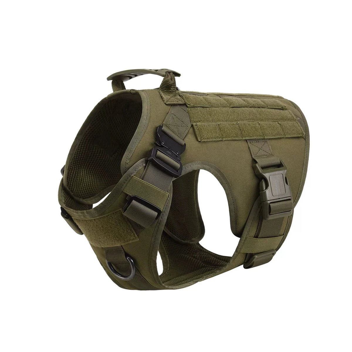 Tactical Dog Harness Collar Leash with Pouches For Medium & Large Dogs
