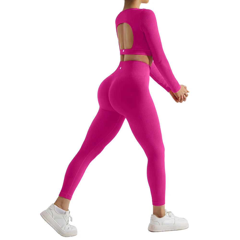 Women Yoga Set Two Piece Quick Drying Fitness Wear
