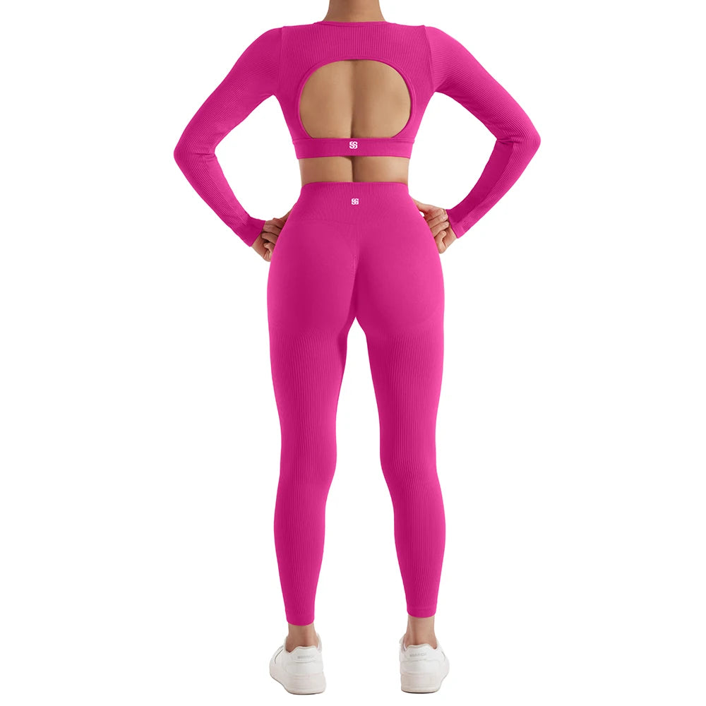 Women Yoga Set Two Piece Quick Drying Fitness Wear