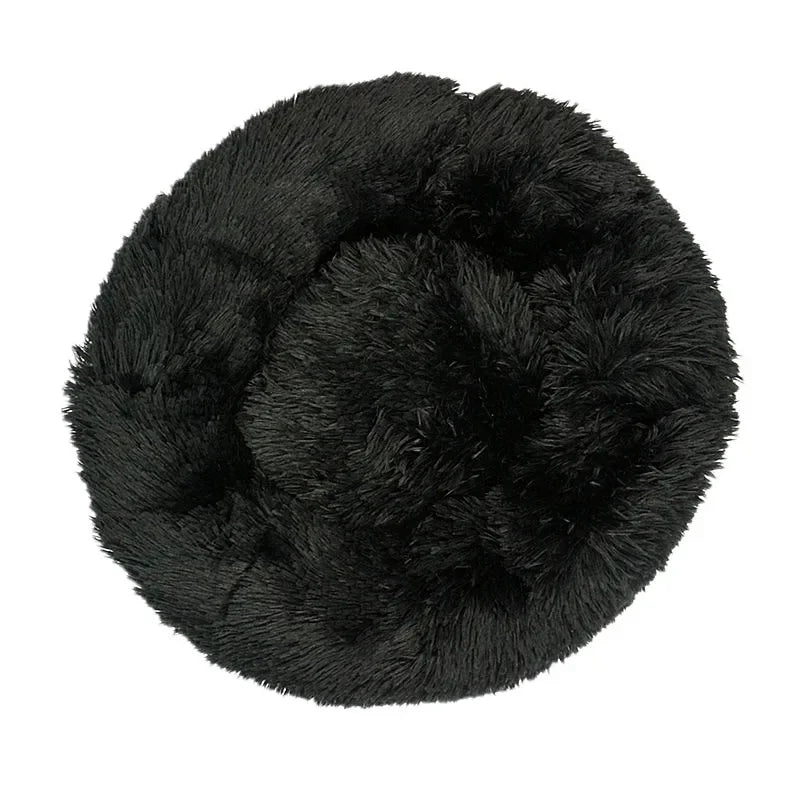 Calming Plush Round Dog Bed