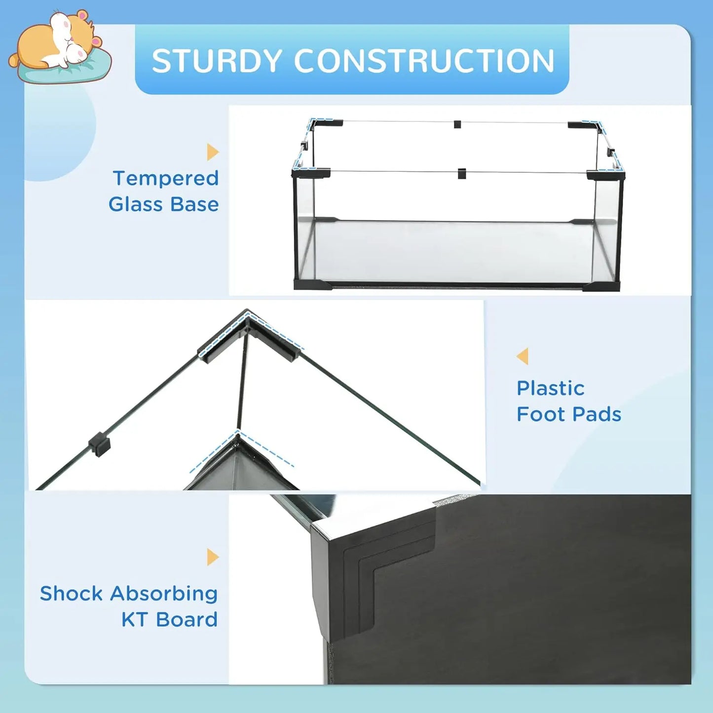 23.5" Black Cage with Ramps, Water Dispenser and Exercise Wheel for Small Animals