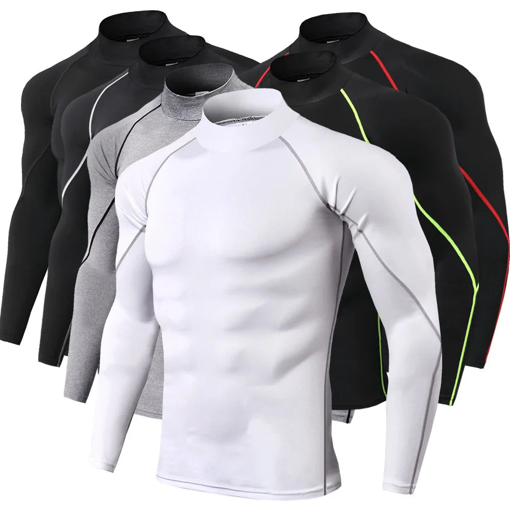 Men's Sports Long Sleeve Compression Shirt for Performance Training