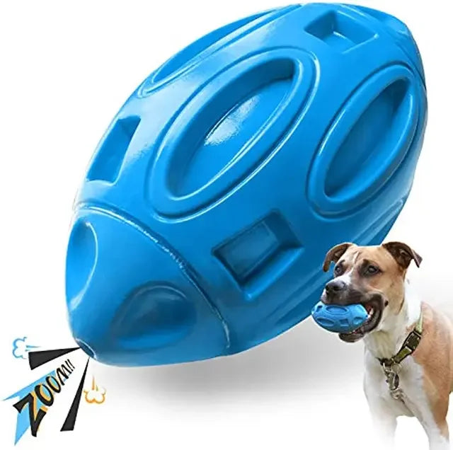 Aggressive Dog Chewers Rubber Squeaky Ball Toy