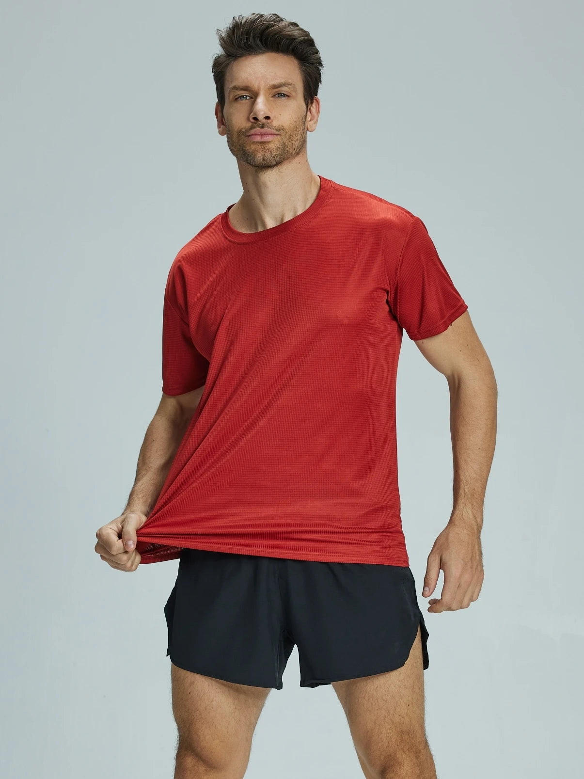 Mens Quick Dry Short Sleeve Polyester Shirts 5 Pack Breathable