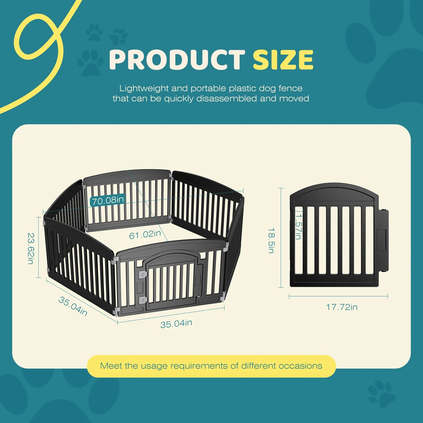 Expandable Pet Fence For Medium Dogs