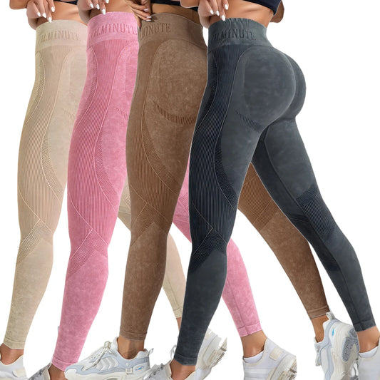 Women's High Waisted Seamless Yoga Leggings For Gym Running