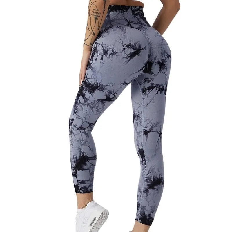 High Waist Tie Dye Yoga Pants for Women Breathable