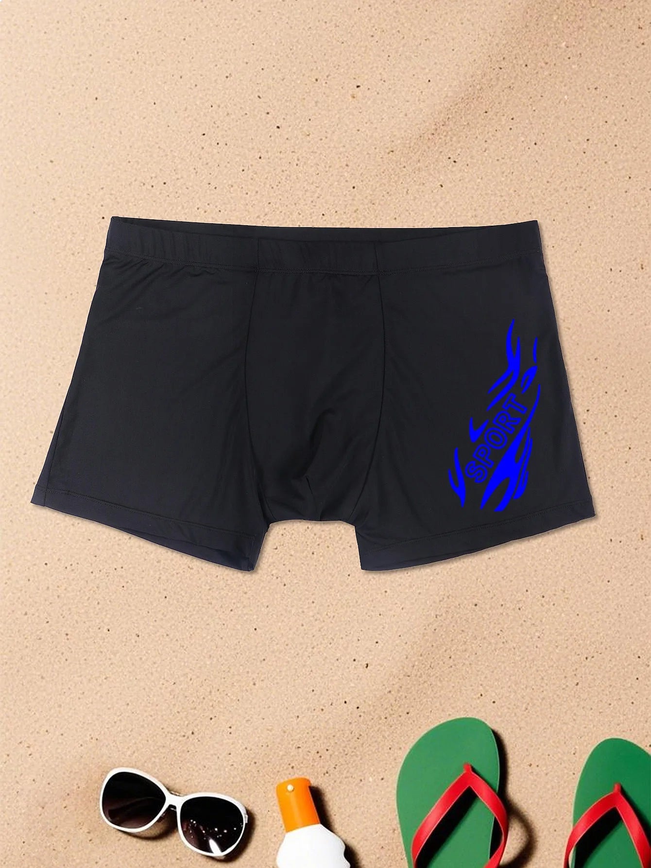 Men's Quick Dry Stretchy Swim Trunks Slim Fit Beachwear