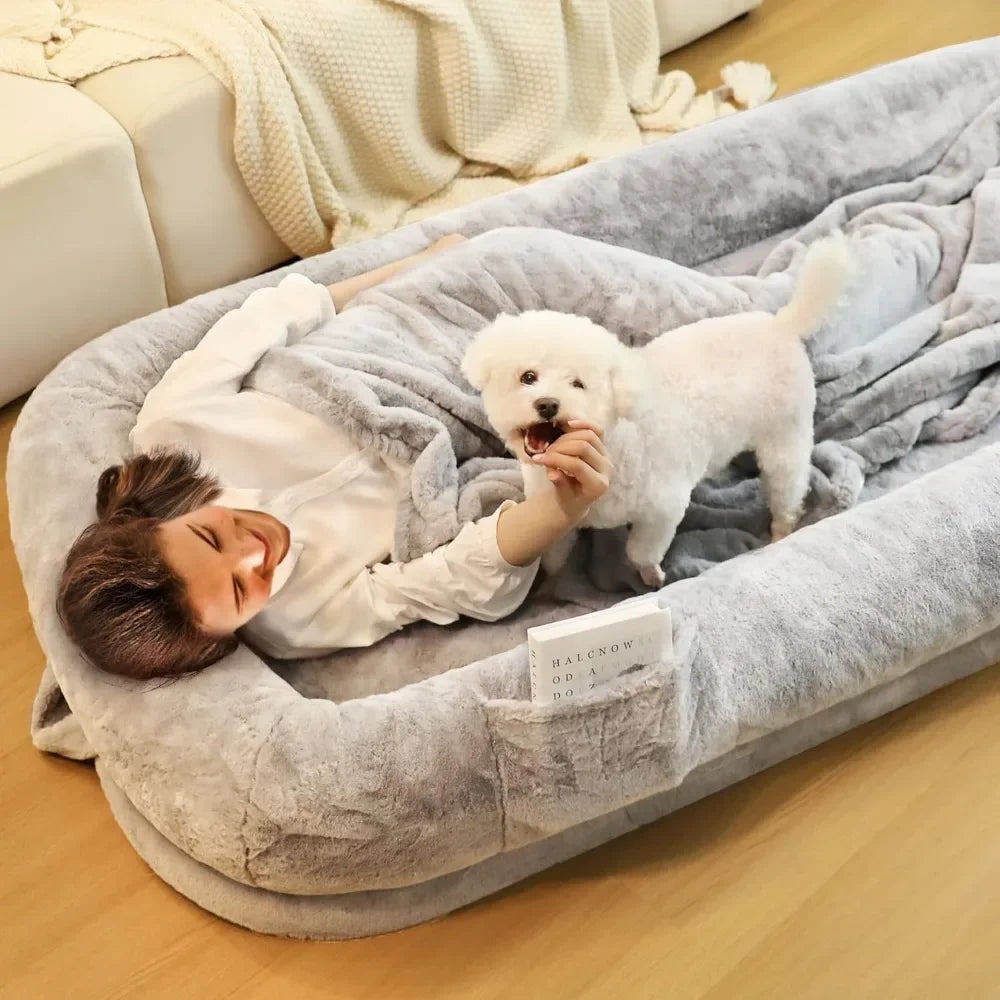 71" Dog Bed, Removable Cover, Washable, Waterproof, Orthopedic Design