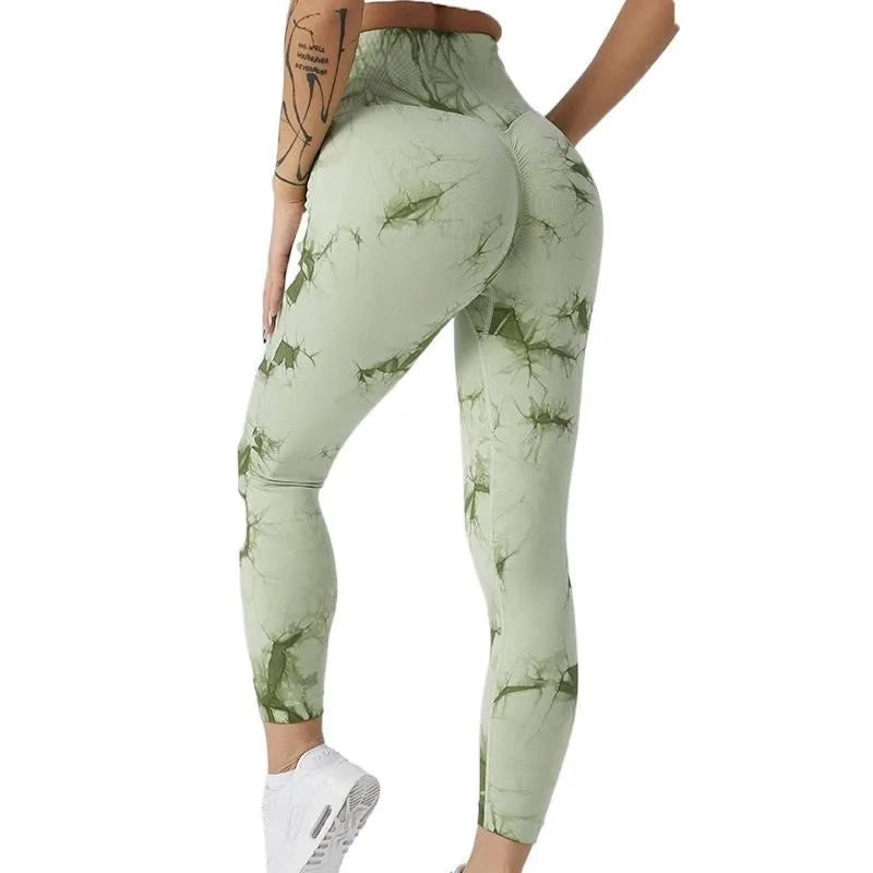 High Waist Tie Dye Yoga Pants for Women Breathable