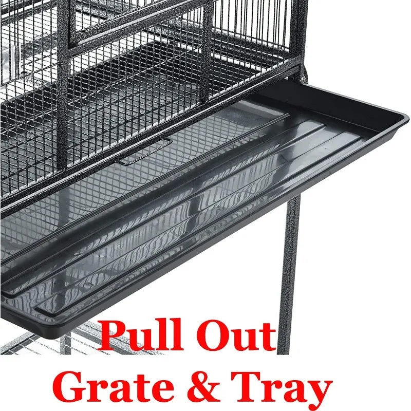 Large Double Bird Cage with Removable Rolling Stand