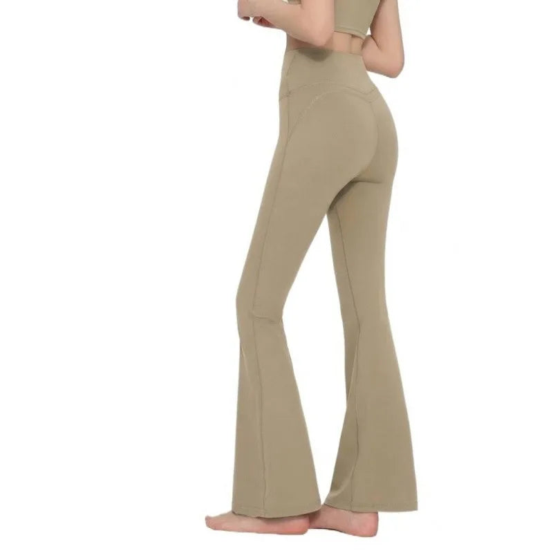 Flared Leggings Women High Waist Yoga Pants Breathable Quick Dry