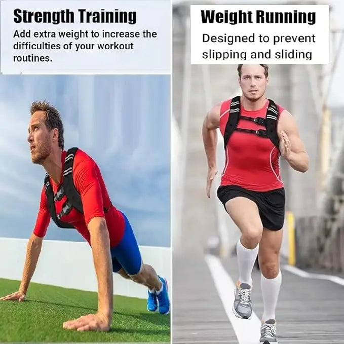 Weighted Vest For Men And Women With 12-30 Weights Included