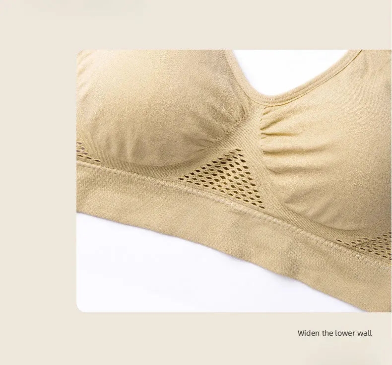 Yoga Sports Bra With Removable Pads Breathable Polyester