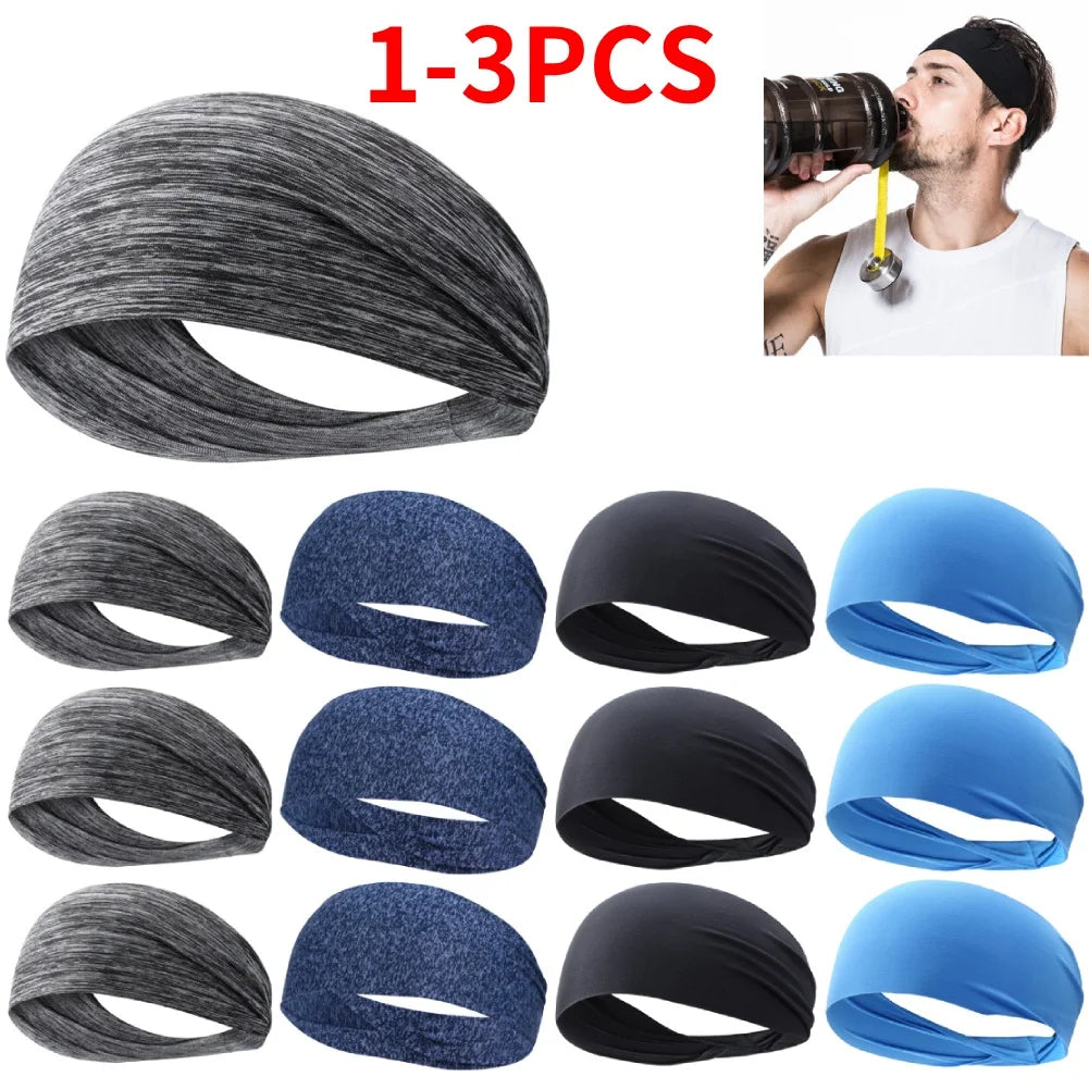 Elastic Sports Headbands For Men Women Quick Dry Sweat Absorption