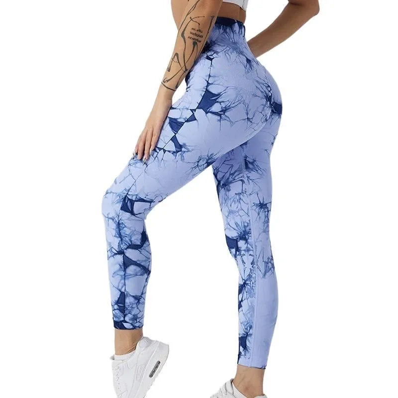 High Waist Tie Dye Yoga Pants for Women Breathable