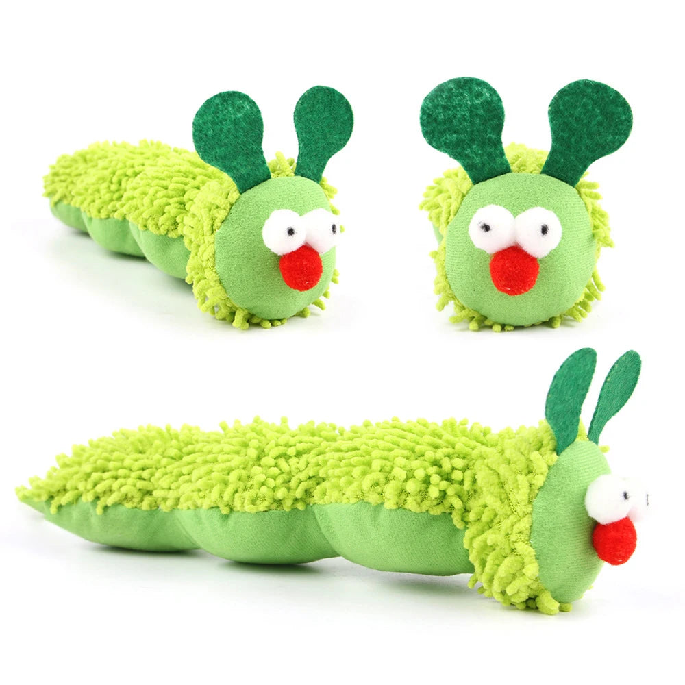 Caterpillar Catnip Plush Chew Toy For Cats Safe Fun Entertainment