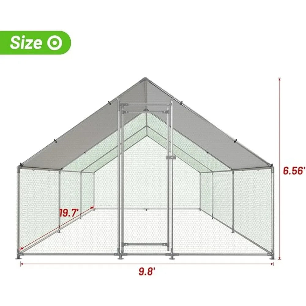 Large Metal Farm Animal Cage/Pen with Water Resident and Anti-UV Cover