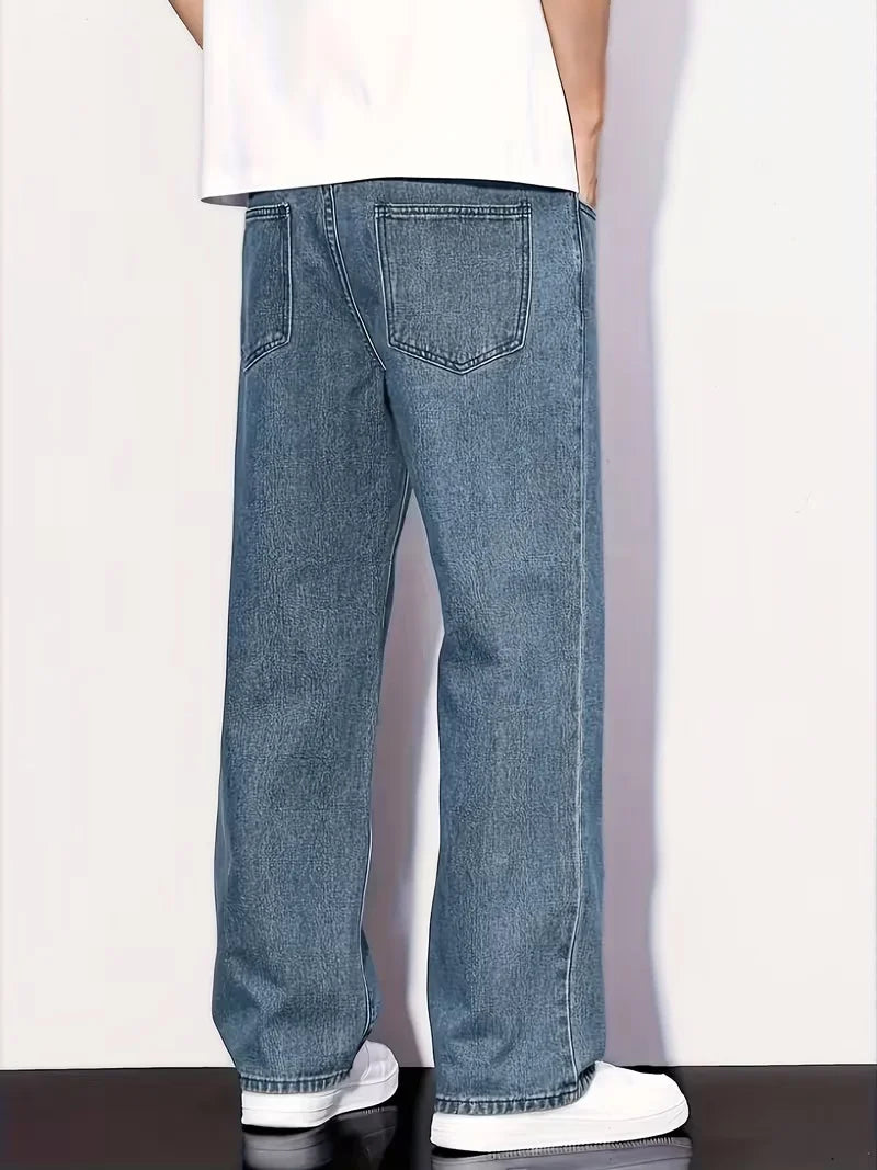 Men's Straight Leg Non Stretch Cotton Blend Denim Jeans