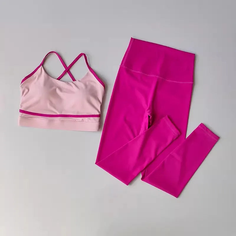 Women's Yoga Set Two-Piece Leggings And Sports Bra