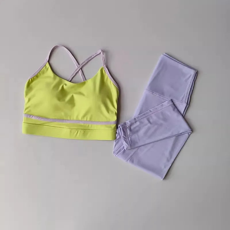 Women's Yoga Set Two-Piece Leggings And Sports Bra