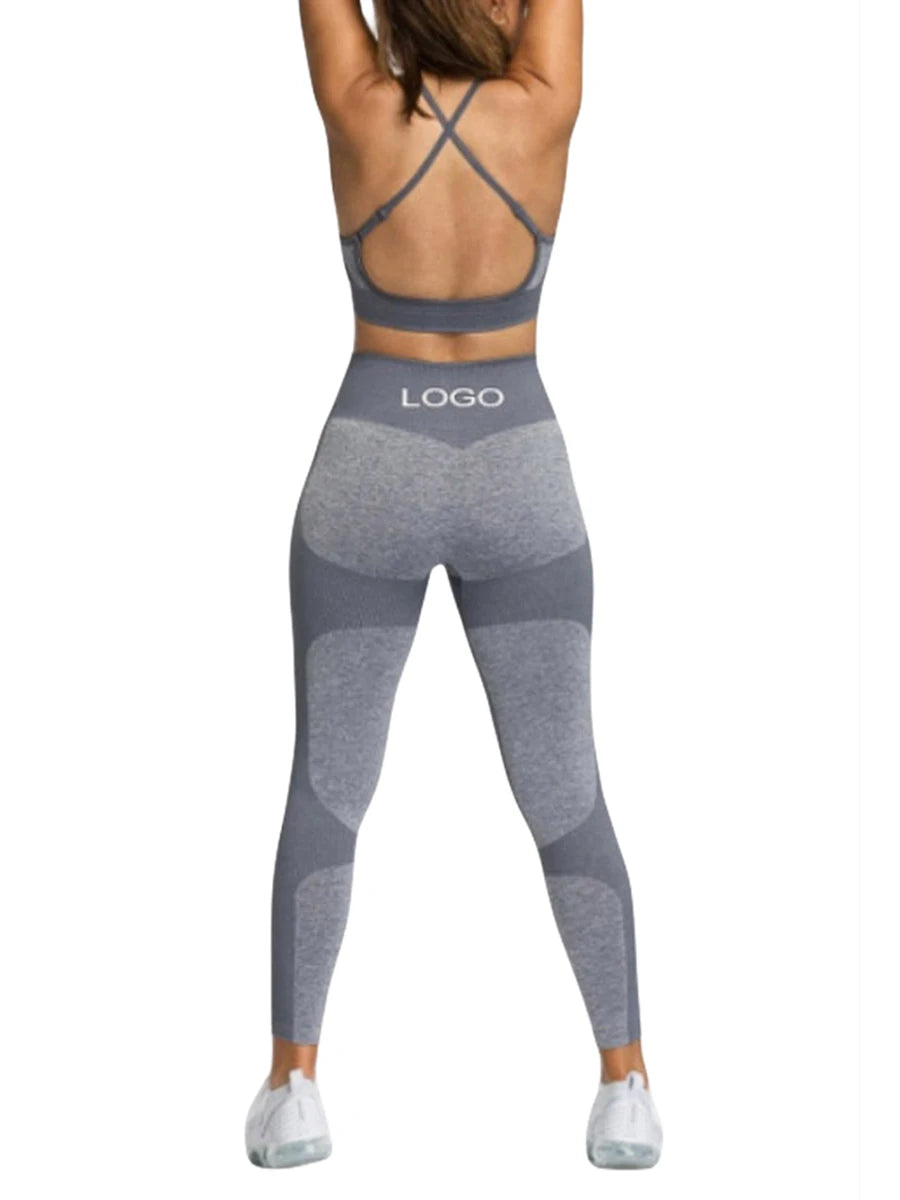 Women s 2-Piece Yoga Workout Set in Vibrant Colors for Active Wear