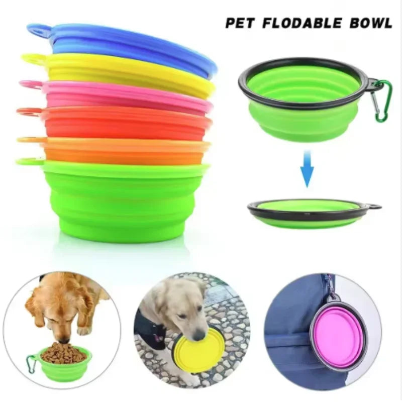Collapsible Silicone Food And Water Bowl For Cats And Dogs