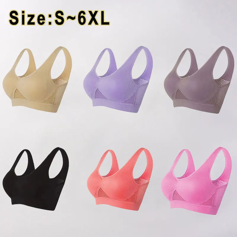 Yoga Sports Bra With Removable Pads Breathable Polyester