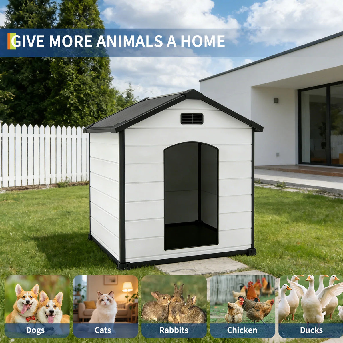 Comfortable Dog House for Small Medium Large Dogs and Cats