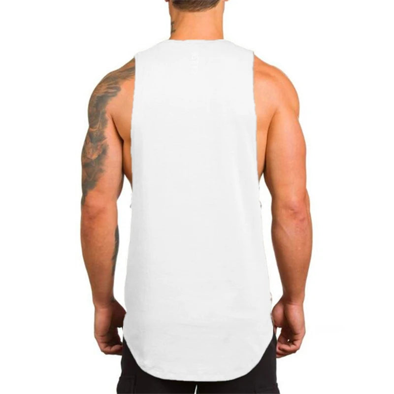 Cotton Breathable Sleeveless Muscle Tank Tops For Men