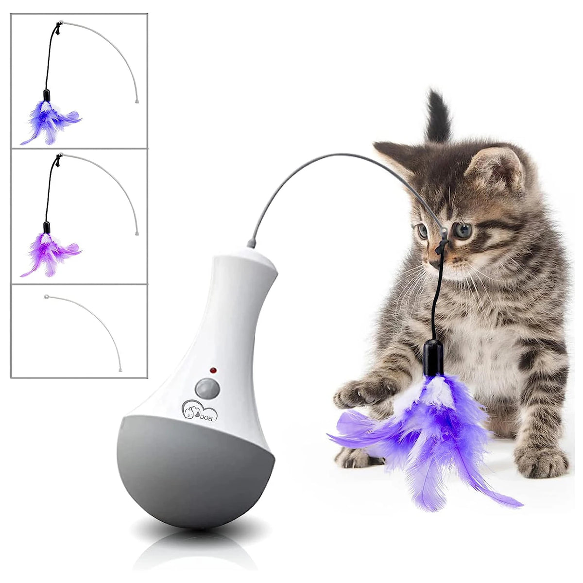 Interactive Cat Exercise Toy With Quiet Automatic Rotating Design