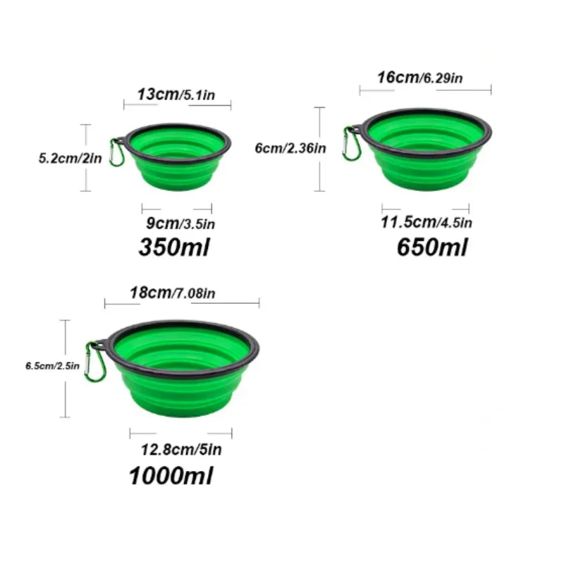 Collapsible Silicone Food And Water Bowl For Cats And Dogs