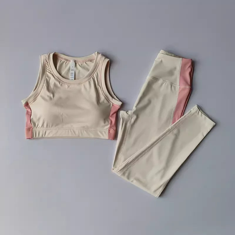 Women's Yoga Set Two-Piece Leggings And Sports Bra