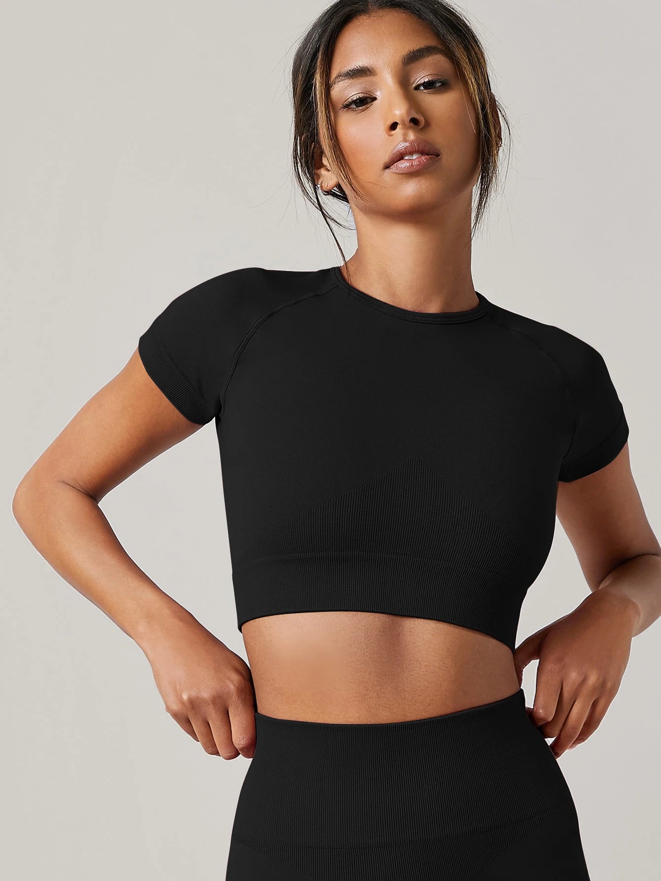 Womens Yoga Top Seamless Sport T Shirt For Workout Comfort