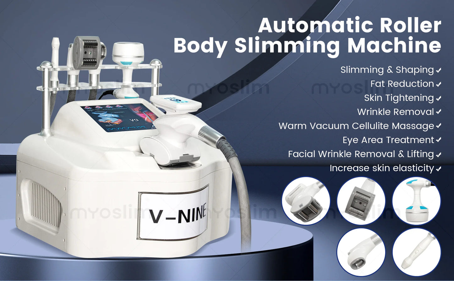 5 In 1 Automatic Roller Body Slimming Machine 40K Cavitation RF Vacuum