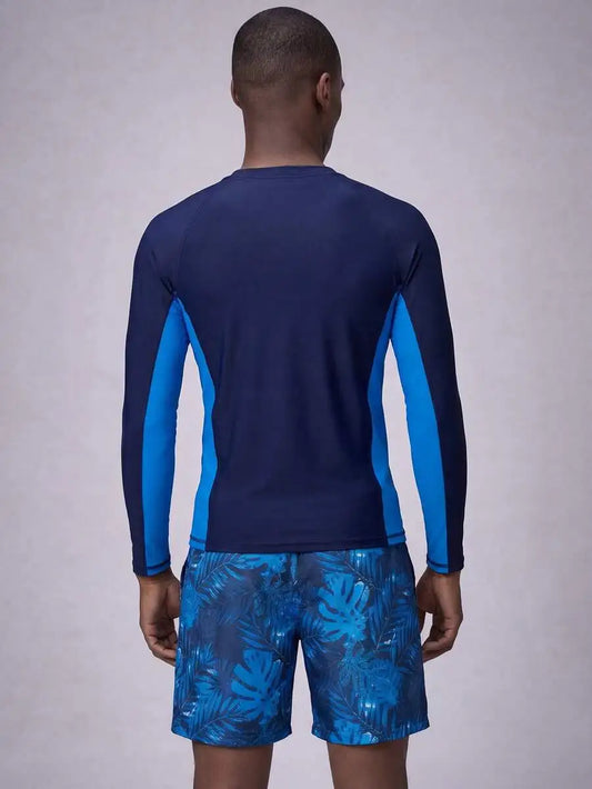 Men's Long Sleeve Rash Guard And Swim Shorts For Surfing
