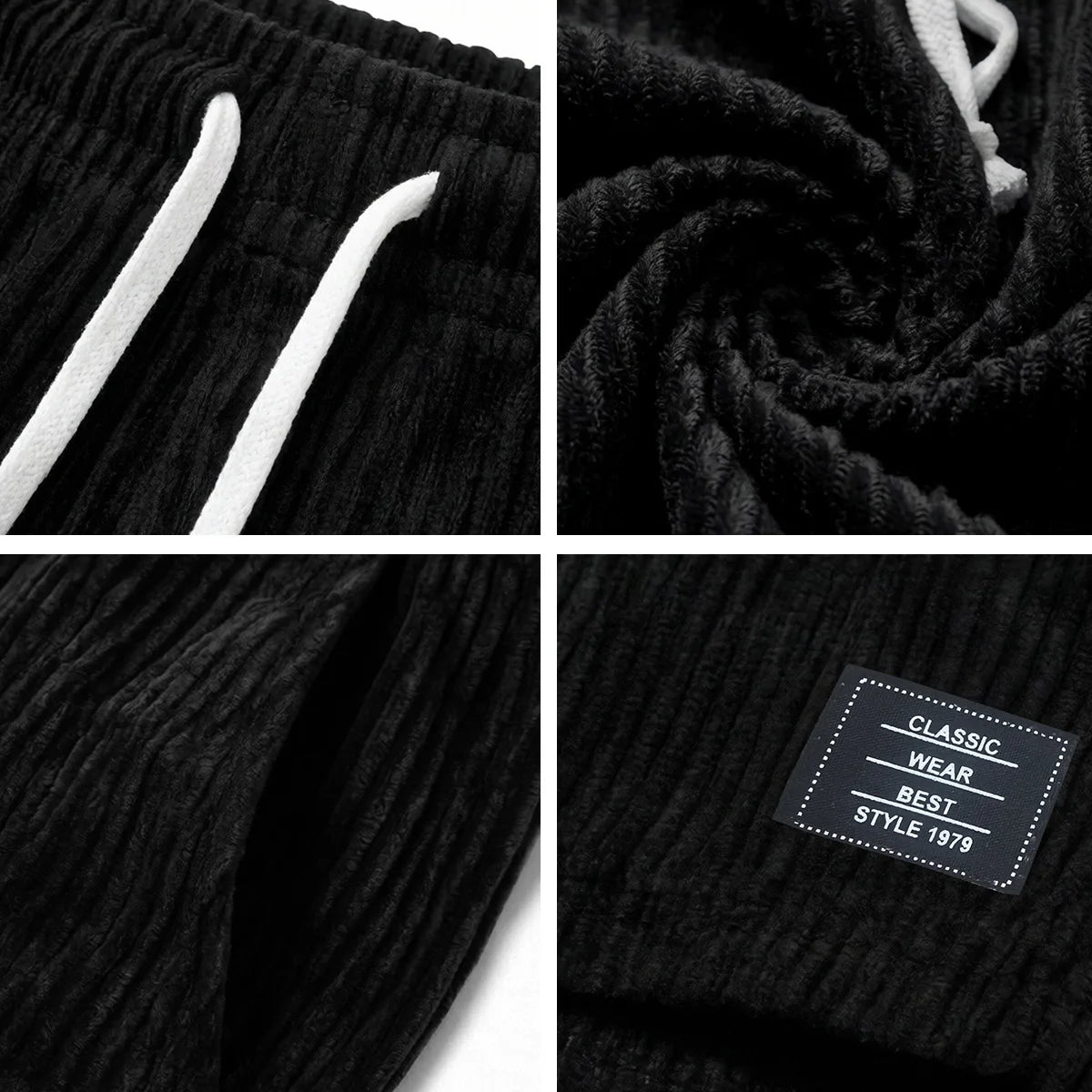 Men's Thick Striped Corduroy Shorts 2 Piece Casual Set