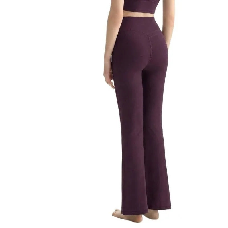 Flared Leggings Women High Waist Yoga Pants Breathable Quick Dry