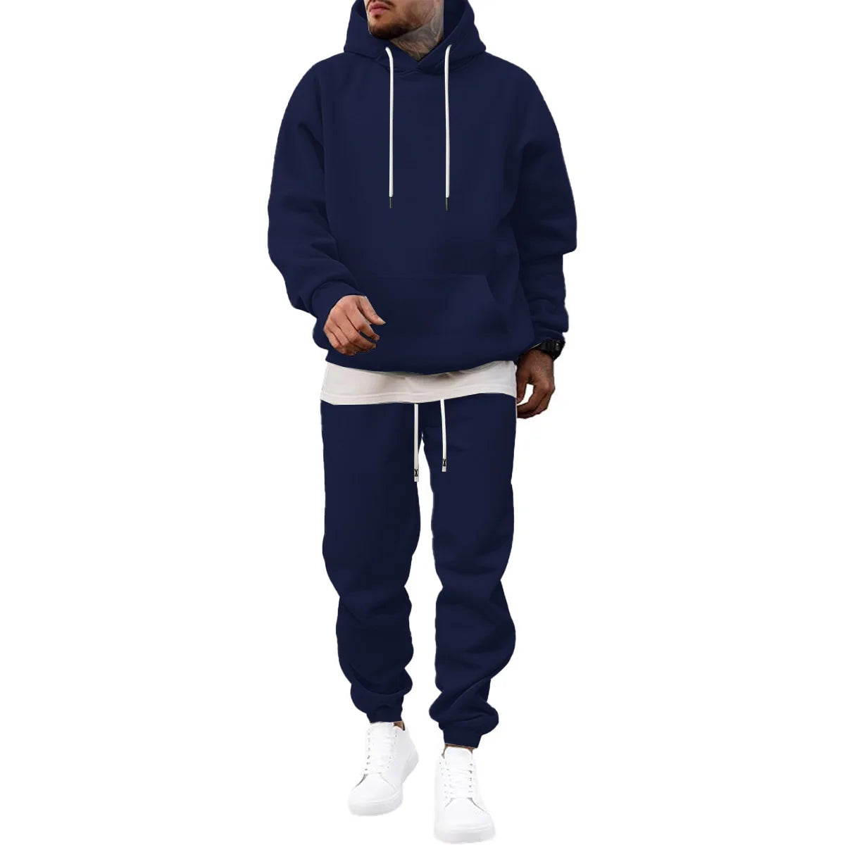 Men's Casual Sports Hoodie And Jogger Set For Everyday Wear