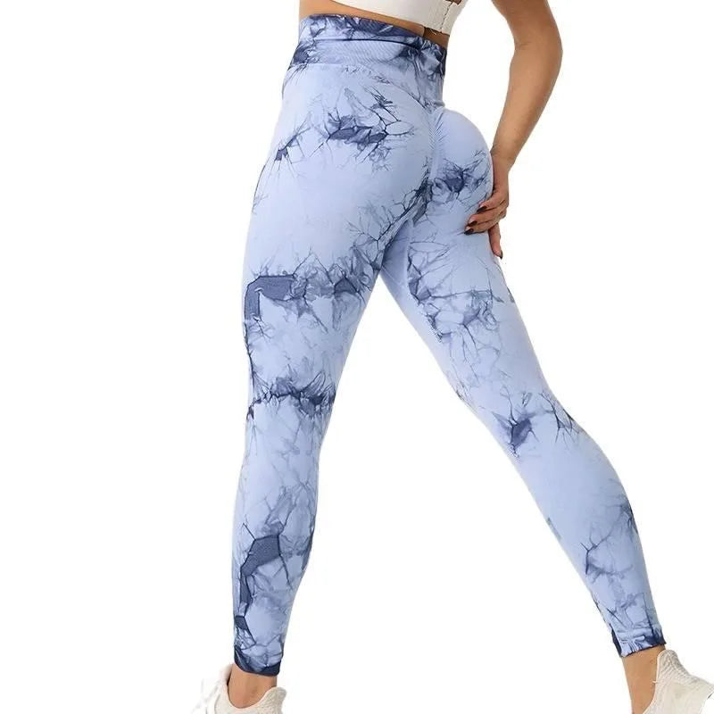 High Waist Tie Dye Yoga Pants for Women Breathable