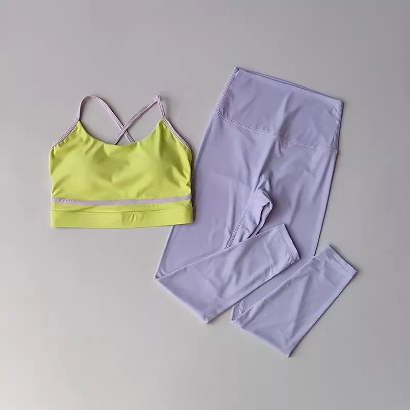 Women's Yoga Set Two-Piece Leggings And Sports Bra